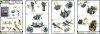 Master SM-350-095 USN 40 mm/56 Bofors quadruple mount ver.3 / with Mk-51 director - (resin, PE and turned parts) - (6pcs) 1:350